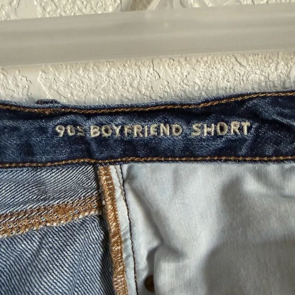 American Eagle Outfitters Ripped Blue Jean Shorts - Picture 4 of 5